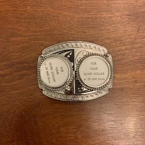 Vintage Silver Dollar belt buckle